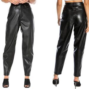 NWT JUICY COUTURE FAUX VEGAN LEATHER PANT BLACK SZ-30